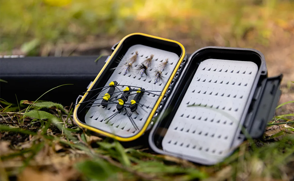 SF Fly Fishing Box Small Waterproof Double Sided Pocket Floatable Ice Fishing Jig Head - product information 8