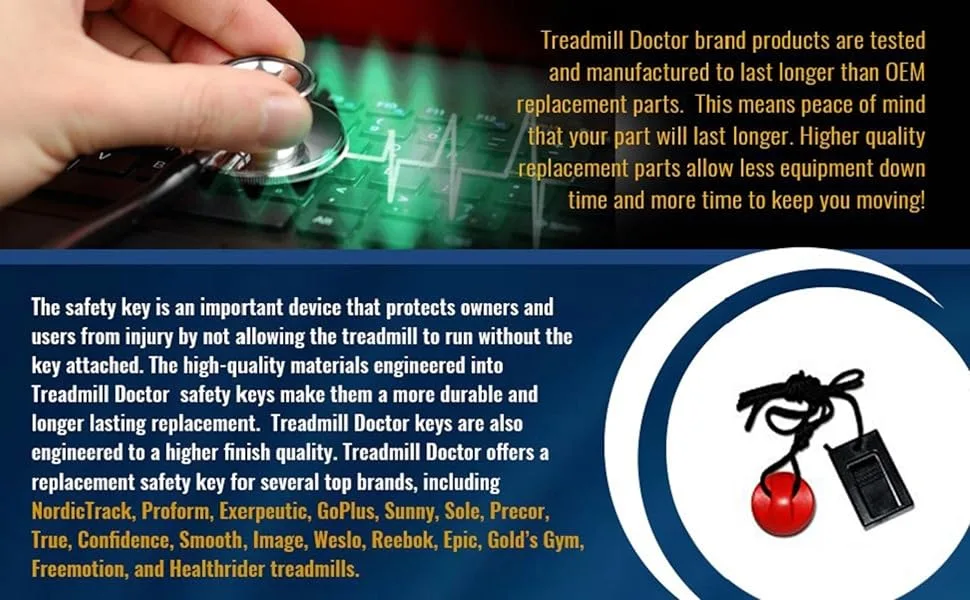 Treadmill Doctor Round Magnet Safety Key for Many Models Part Number 208603 - product information 2