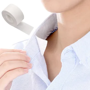 2 Roll Disposable Collar Protector Sweat Pads, Self-adhesive Shirt Collar Protector Comfortable Collar Sweat Pads Shirt Neck Liner Invisible Protector Hat Sweat Liner Against Sweat Stains - Self-adhesive Collar Protector Sweat Pads