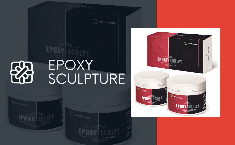 Smalltongue AB Epoxy Sculpt Clay, 2 Part Modeling Compound (A & B) 2 Pound, Epoxy Sculpture Modeling Paste Clay, for Modeling, Repair, Fill Up Retrofit and Sculpture, Natural Colors - product information 1