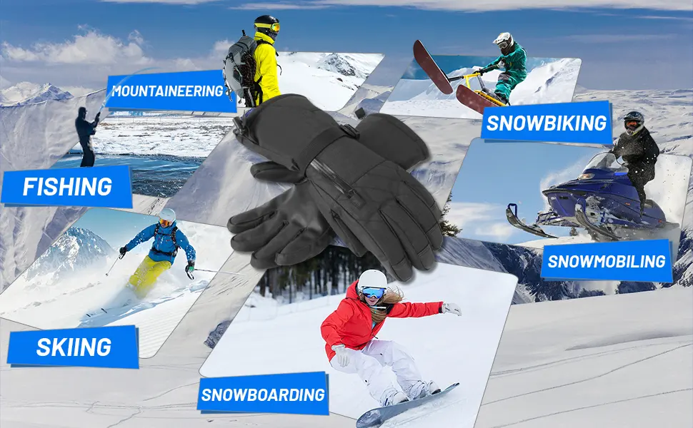 Unisex Waterproof Touchscreen Ski Gloves for Men Women, 3M Thinsulate Winter Snow Gloves with Pocket Black Medium - Applicable Scenario