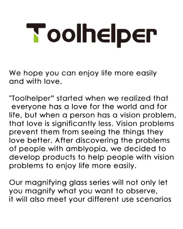 Hands Free Magnifying Glass for Neck Wear,Magnifying Glass for Reading, Sewing, Cross Stitch, Inspection, Repair. Black - toolhelper