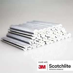 Salzmann 3M Spoke Reflectors for Bicycles | High Visibility | Made with 3M Scotchlite | 72 Pieces Silver - adadqa