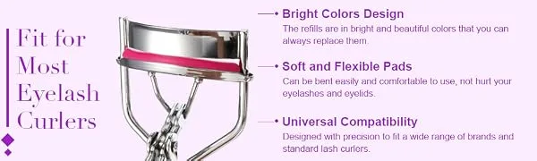 80 Pieces Eyelash Curler Refills Pads Soft Curler Replacement Refills Pads for Universal Eyelash Curler (Black) - product information 3