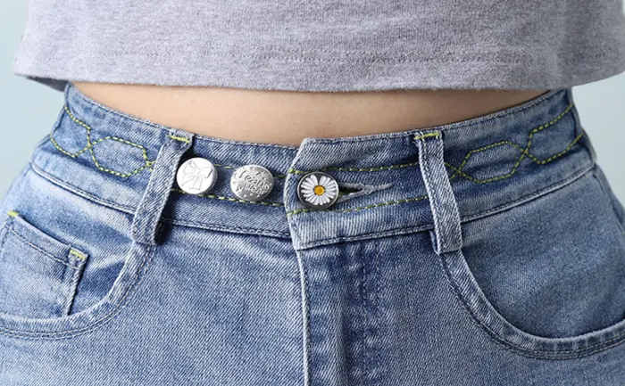 Adjustable Jeans Button Pins Instant, Zehhe 16 Sets Button Pins for Jeans No Sew Detachable Pants Waist Instant Button in Seconds DIY(17mm) - product information 7