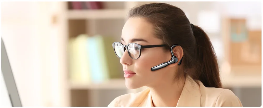 Bluetooth Headset Wireless Bluetooth Earpiece 5.3 Clear Call with 2 ENC Microphone, 80Hrs Ultra Long Playtime Hands-Free Earbuds for Driving/Business/Office, Compatible for IOS/Android Cellphone 2023 Bluetooth 5.3 Black - bluetooth earpiece