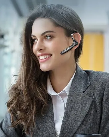 Bluetooth Headset Wireless Bluetooth Earpiece 5.3 Clear Call with 2 ENC Microphone, 80Hrs Ultra Long Playtime Hands-Free Earbuds for Driving/Business/Office, Compatible for IOS/Android Cellphone 2023 Bluetooth 5.3 Black - product information 3