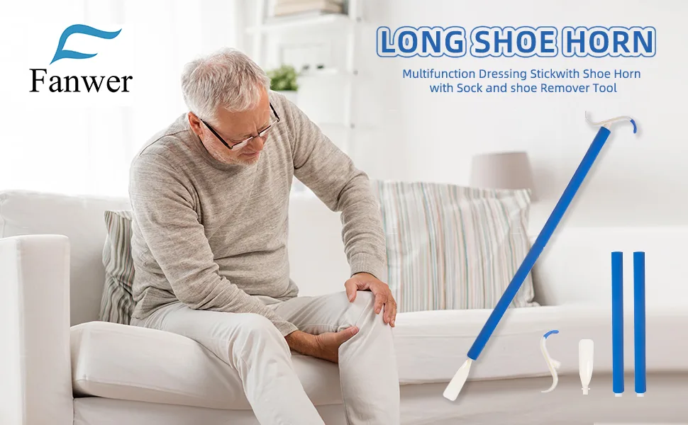 Dressing Stick Aid and Shoe Horn, 2-in-1 Tool,for Disability Aid for Daily Independent Living - product information 17