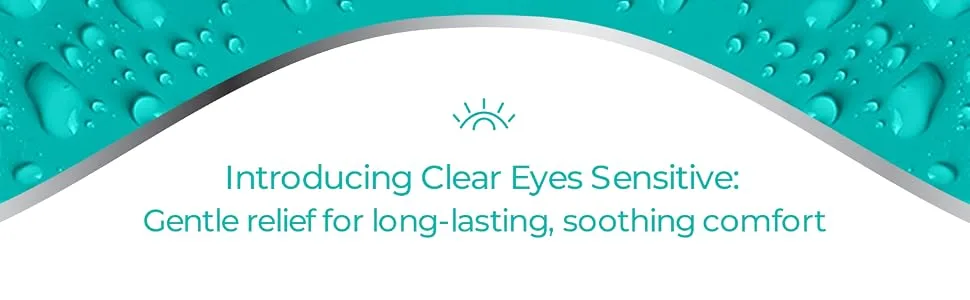 Clear Eyes for Sensitive Eyes, Redness Reliever Eye Drops, 0.5 oz Sensitive 0.5 Ounce - Gentle relief for long-lasting, soothing comfort