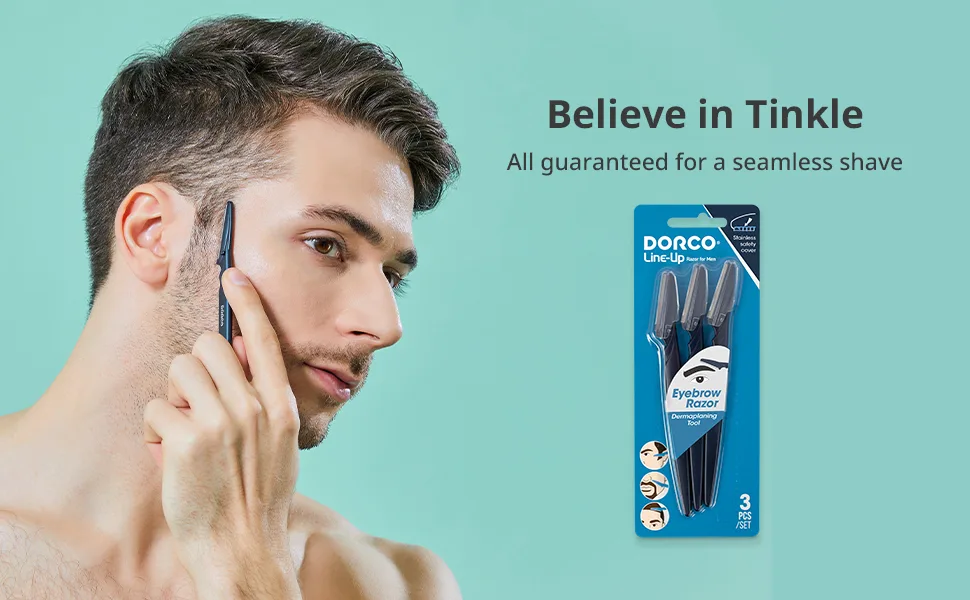 DORCO Line-Up Razor - The Ultimate Men's Grooming Tool for a Smooth and Refined Look (3 blades) Good for It's for Easter basket stuffers - first