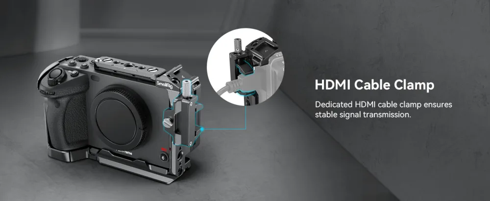 SmallRig Cage for Sony FX30 FX3 with HDMI Cable Clamp, Classic Bright Black Surface, Included Cold Shoe and NATO Rail, Modular Design Compatible with Original XLR Handle - 4183 - 4183