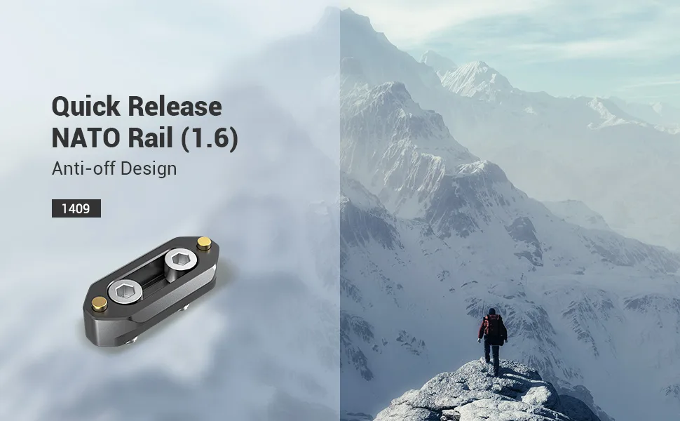 SMALLRIG Quick Release Safety Rail 4cm 1.57 Inches Long with 1/4'' Screws - 1409 4 cm - banner 01
