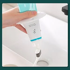 Toothpaste Squeezer, 12 Pcs Plastic Tube Squeezer Holder Toothpaste Clips, Multi-Purpose Toothpaste Dispenser by MoHern(Pink, Blue, Yellow, White) - tube squeezer tool-4.3