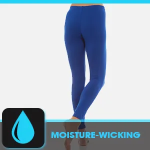 Bodtek Womens Thermal Underwear Pants Premium Long Johns Fleece Lined Base Layer Bottom Black Medium - Moisture-Wicking