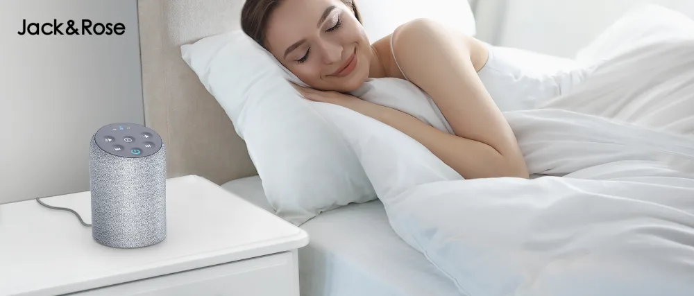 Jack & Rose White Noise Machine for Adults, Adults Sound Machine with Backlight Button & Fabric Design, Travel Sound Machine for Sleeping - product information 1