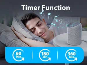 Jack & Rose White Noise Machine for Adults, Adults Sound Machine with Backlight Button & Fabric Design, Travel Sound Machine for Sleeping - product information 11
