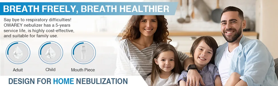 Nebulizer Machine - Asthma Nebulizer Machine for Adults and Kids, Nebulizer Machine with Tubing, Mouthpiece and Masks for Adults and Kids OWAREY Off-white - nebulizer machine for adults