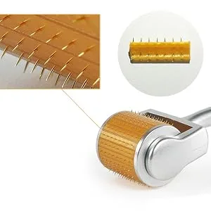 KOI BEAUTY Professional Derma Roller 192 Real Individual Titanium Microneedling Roller for Face Body Beard and Hair Growth 1.5 - Real