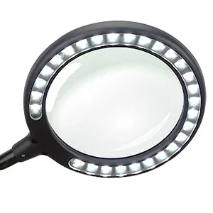 LED Magnifying Lamp with Clamp, Raweao 3X Lighted Hands Free Magnifying Glass with Light for Reading, Seniors, Hobbies, Craft - magnifying glass