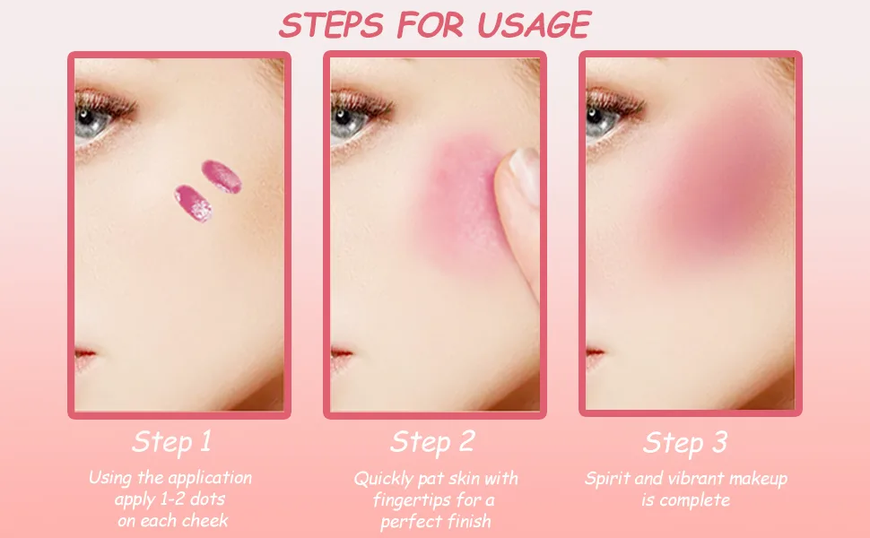 Liquid Blush, Soft Cream Blush Makeup, Lightweight & Natural Matte Appearance, Long Lasting All Day, Velvet Texture, Smooth and Delicate, for Cheeks Eyes Lips (#02-Lucky) - liquid blush