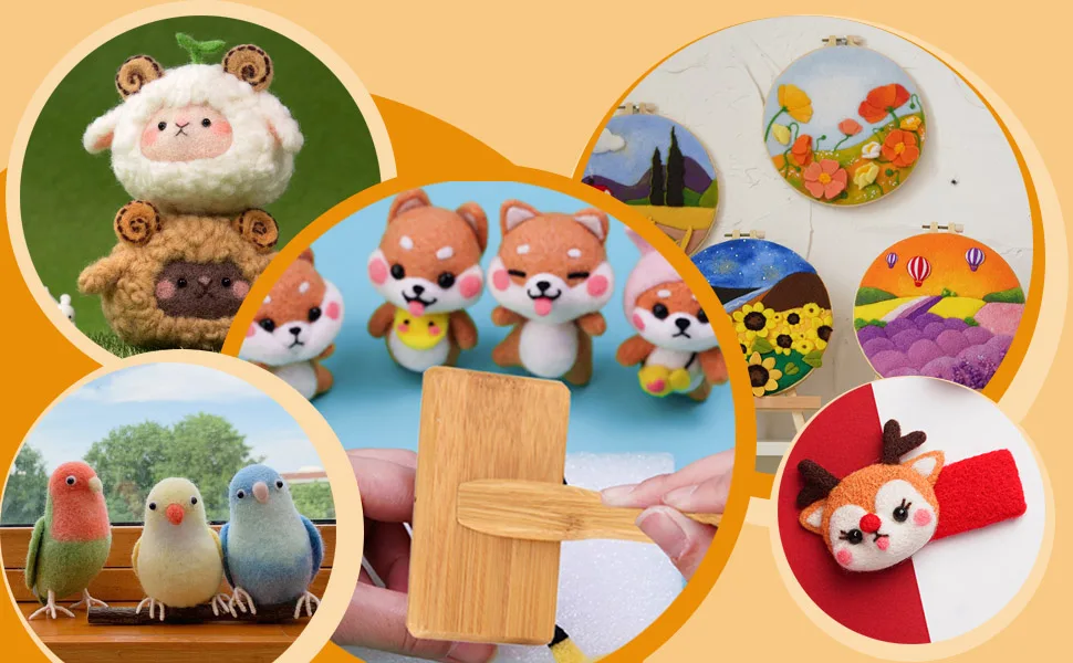 2 Pcs Wool Carders,Hand Carders for Wool,Craft Wool Needle Felting Tools with Solid Wood Handle,Slicker Brush for Dogs,Carding Brushes for Needle Felting Wool - product information 4