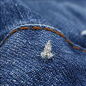 Jeans Buttons Replacement, Instant No Sew Buttons for Pants with Tool,17MM Metallic 17MM - product information 4