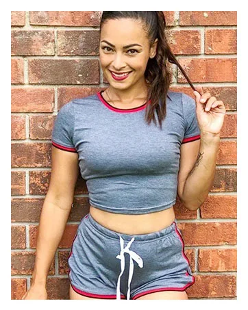 WIHOLL Womens Casual 2 Piece Short Sleeve Outfits Sets Summer Sexy Active Tracksuits Black X-Large - product information 3