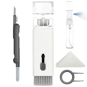Walrfid Airpods Electronic Screen 7 in 1 Cleaner Kit Laptop Keyboard Cleaning Tool for ipad/iwatch/Computer/Phone/MacBook with 5ml Touchscreen Cleaners Mist (Grey) - product information 2