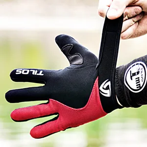 TILOS 1.5mm Tropical-X Mesh Gloves Digital Green Large - Hook and Loop Velcro Seal