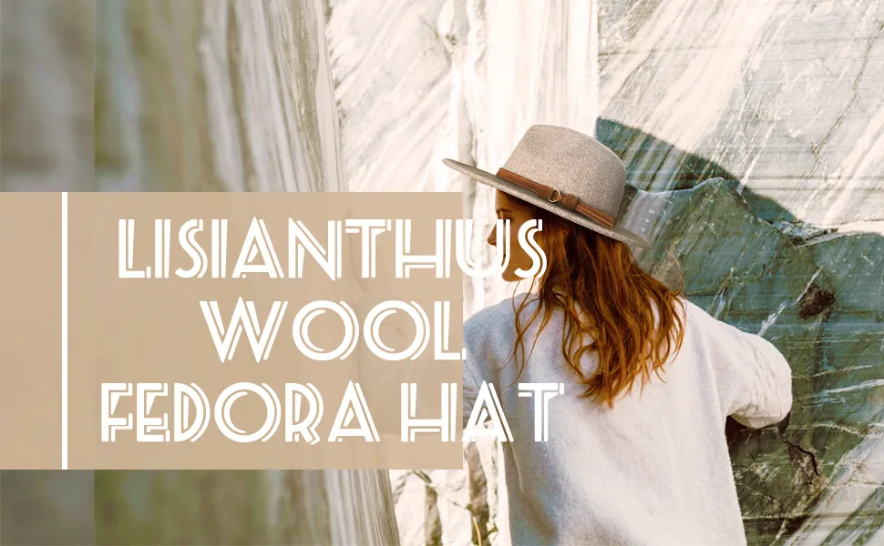 Lisianthus Womens Classic Wool Fedora with Belt Buckle Wide Brim Panama Hat A Oatmeal - lisianthus fedora hat
