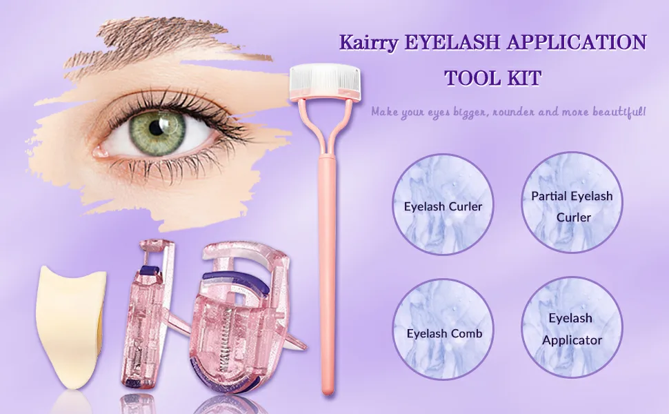 4 in 1 Eyelash Application Tool Kit Eyelash Curler Eyelash Separator Tool Eyelash Comb Partial Eyelash Curler Eyelash Perfection Set for Female Girls - product information 1