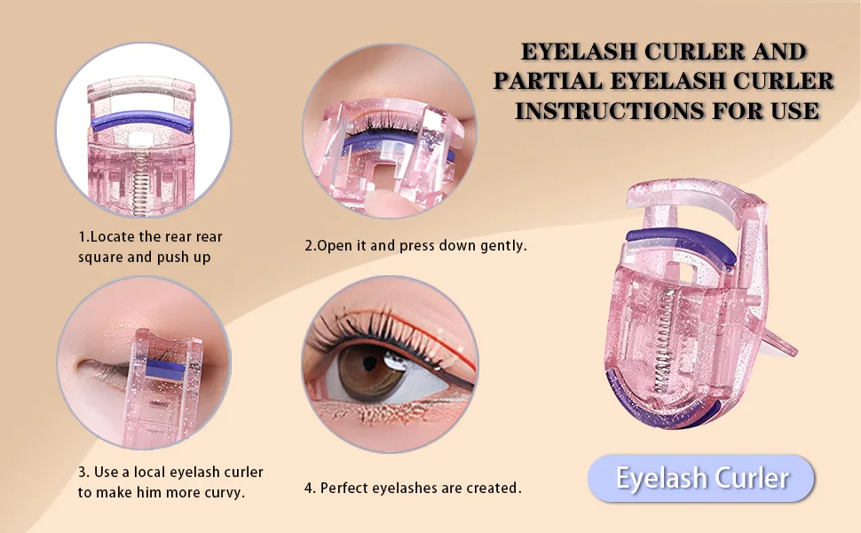 4 in 1 Eyelash Application Tool Kit Eyelash Curler Eyelash Separator Tool Eyelash Comb Partial Eyelash Curler Eyelash Perfection Set for Female Girls - product information 2
