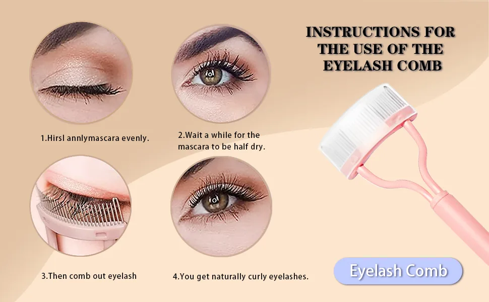 4 in 1 Eyelash Application Tool Kit Eyelash Curler Eyelash Separator Tool Eyelash Comb Partial Eyelash Curler Eyelash Perfection Set for Female Girls - product information 4