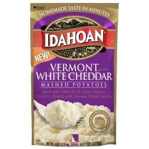 Idahoan Vermont White Cheddar Mashed Potatoes, 12 Pouches (4 Servings Each) - image