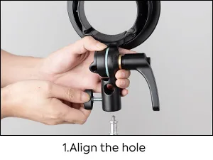 Godox S2 Speedlite S-Type Bracket Updated Version Bowens Mount for Godox V1 AD200Pro, AD200, AD300Pro, AD400Pro, V860II TT685 TT600 TT350 Series, Flexible Tilt Control, Large Handle - speedlite mount