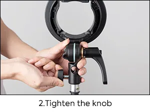 Godox S2 Speedlite S-Type Bracket Updated Version Bowens Mount for Godox V1 AD200Pro, AD200, AD300Pro, AD400Pro, V860II TT685 TT600 TT350 Series, Flexible Tilt Control, Large Handle - speedlite mount