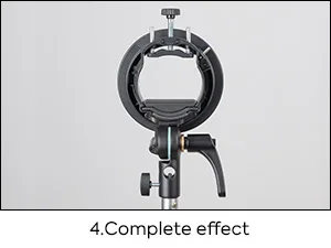 Godox S2 Speedlite S-Type Bracket Updated Version Bowens Mount for Godox V1 AD200Pro, AD200, AD300Pro, AD400Pro, V860II TT685 TT600 TT350 Series, Flexible Tilt Control, Large Handle - speedlite mount