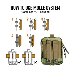 EXCELLENT ELITE SPANKER Molle Admin Pouch Military Utility Tool Pouch EDC Molle Pouchs Gadget Waist Bags Multicam - EDC pouch
