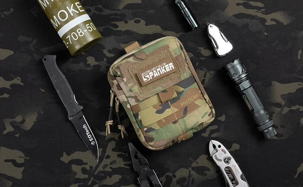 EXCELLENT ELITE SPANKER Molle Admin Pouch Military Utility Tool Pouch EDC Molle Pouchs Gadget Waist Bags Multicam - product information 2
