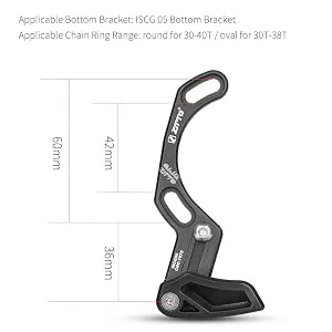 Chain Guide Aluminium Alloy Chain Guide Direct Mount Chainring Guard for ISCG 05 Bottom Bracket Bicycle Accessory black - Useful accessory: