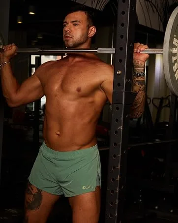Ouber Men's Running Shorts with Liner 2'' Workout Shorts Bodybuilding Side Split Mesh Gym Shorts Grey Large - product information 3