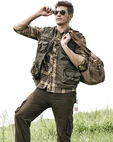 Flygo Men's Casual Multi Pockets Outdoor Work Utility Fishing Photo Journalist Vest Medium Black - product information 2