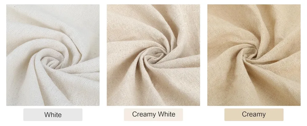 Caydo 3 Pieces Large Size Linen Needlework Fabric for Garment Craft, Flower Pot Decoration and Tablecloth, 62 by 19 Inch - Nature Linen Needlework Fabric