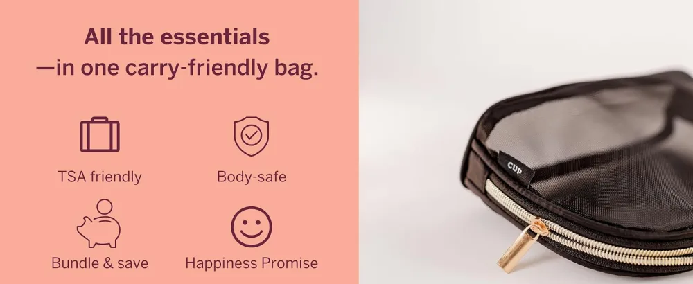 Menstrual Disc Kit - Pixie Cup First Period Disc Starter Kit + Menstrual Disc Sterilizer for Women and Girls - Container for Storage - Portable Travel Solution - all the essentials