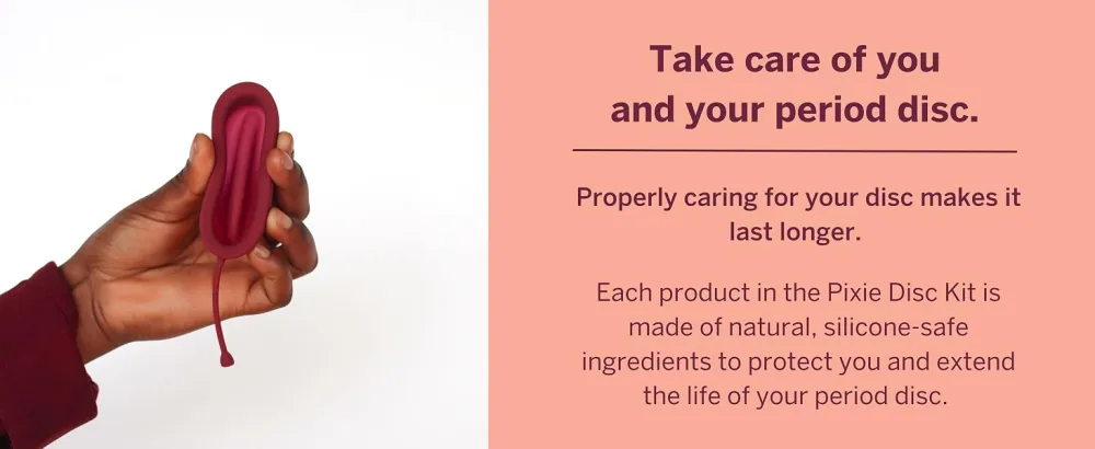 Menstrual Disc Kit - Pixie Cup First Period Disc Starter Kit + Menstrual Disc Sterilizer for Women and Girls - Container for Storage - Portable Travel Solution - take care of you and your disc