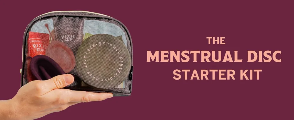 Menstrual Disc Kit - Pixie Cup First Period Disc Starter Kit + Menstrual Disc Sterilizer for Women and Girls - Container for Storage - Portable Travel Solution - the menstrual disc starter kit