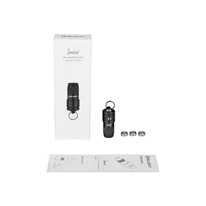 OLIGHT IMINI 10 Lumens Tiny Keychain Flashlight, Portable Quick-Release Small Flashlights with Magnetic Base, Powered by 3 LR41 Button Cells for EDC and Emergency (Black) - Package included