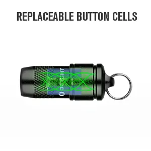 OLIGHT IMINI 10 Lumens Tiny Keychain Flashlight, Portable Quick-Release Small Flashlights with Magnetic Base, Powered by 3 LR41 Button Cells for EDC and Emergency (Black) - replaceable button cells