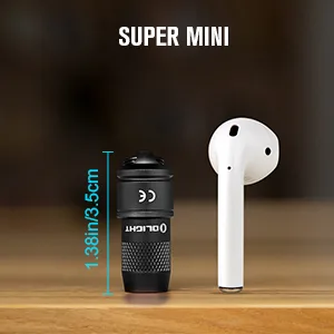 OLIGHT IMINI 10 Lumens Tiny Keychain Flashlight, Portable Quick-Release Small Flashlights with Magnetic Base, Powered by 3 LR41 Button Cells for EDC and Emergency (Black) - super mini