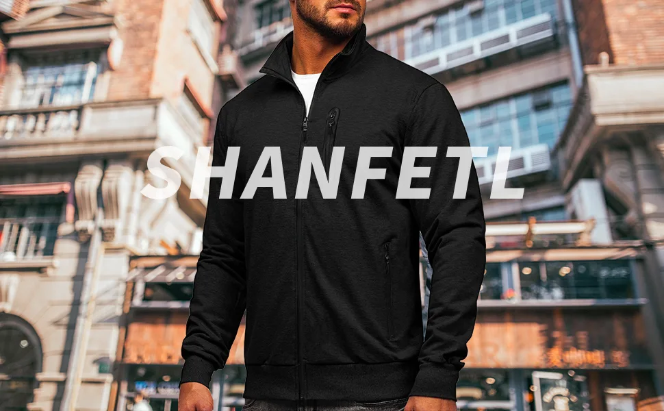 Men's Full Zip Up Active Track Jacket Mock Neck Long Sleeve Casual Sweatshirts Medium Wine Red - product information 2